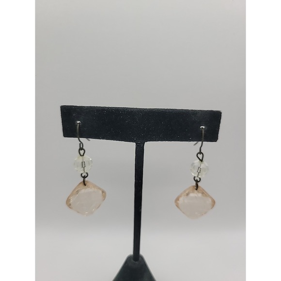 Premier Designs Jewelry - Vintage Premier Designs Earrings Pierced Drop Dangle Pink White Bead Jewelry